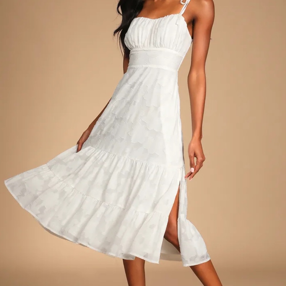 Lulu's White Midi Dress